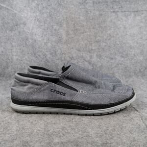 Crocs Shoes Mens 10 Casual Slip On Santa Cruz Playa Sneaker Lifestyle Gray Comfy